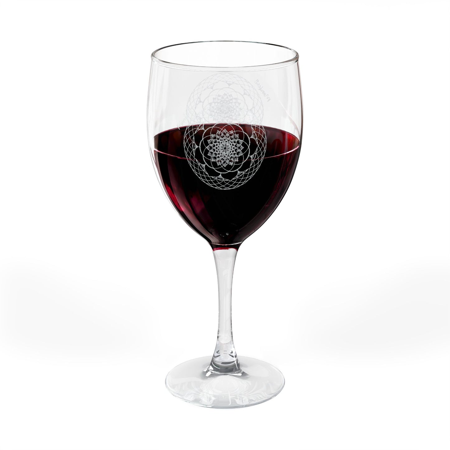 Intricate Mandala Engraving Wine Glass