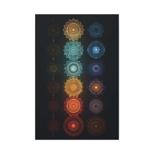 Chakra Mandala Alignment Matte Canvas