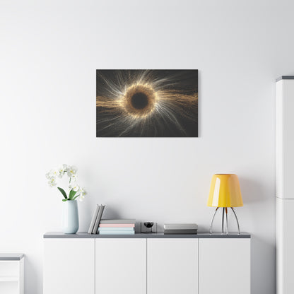 Golden Cosmic Vortex Matte Canvas