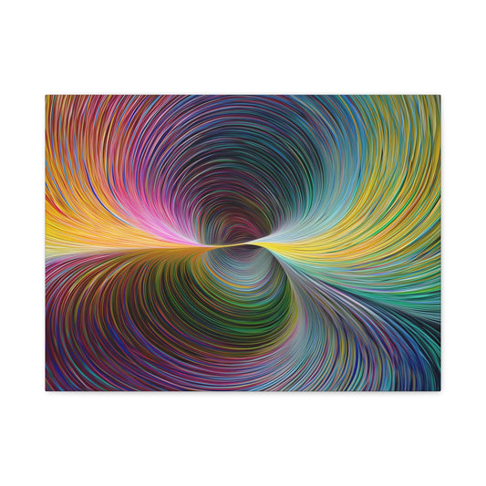 Abstract Color Vortex Matte Canvas Print — Stretched 1.25"