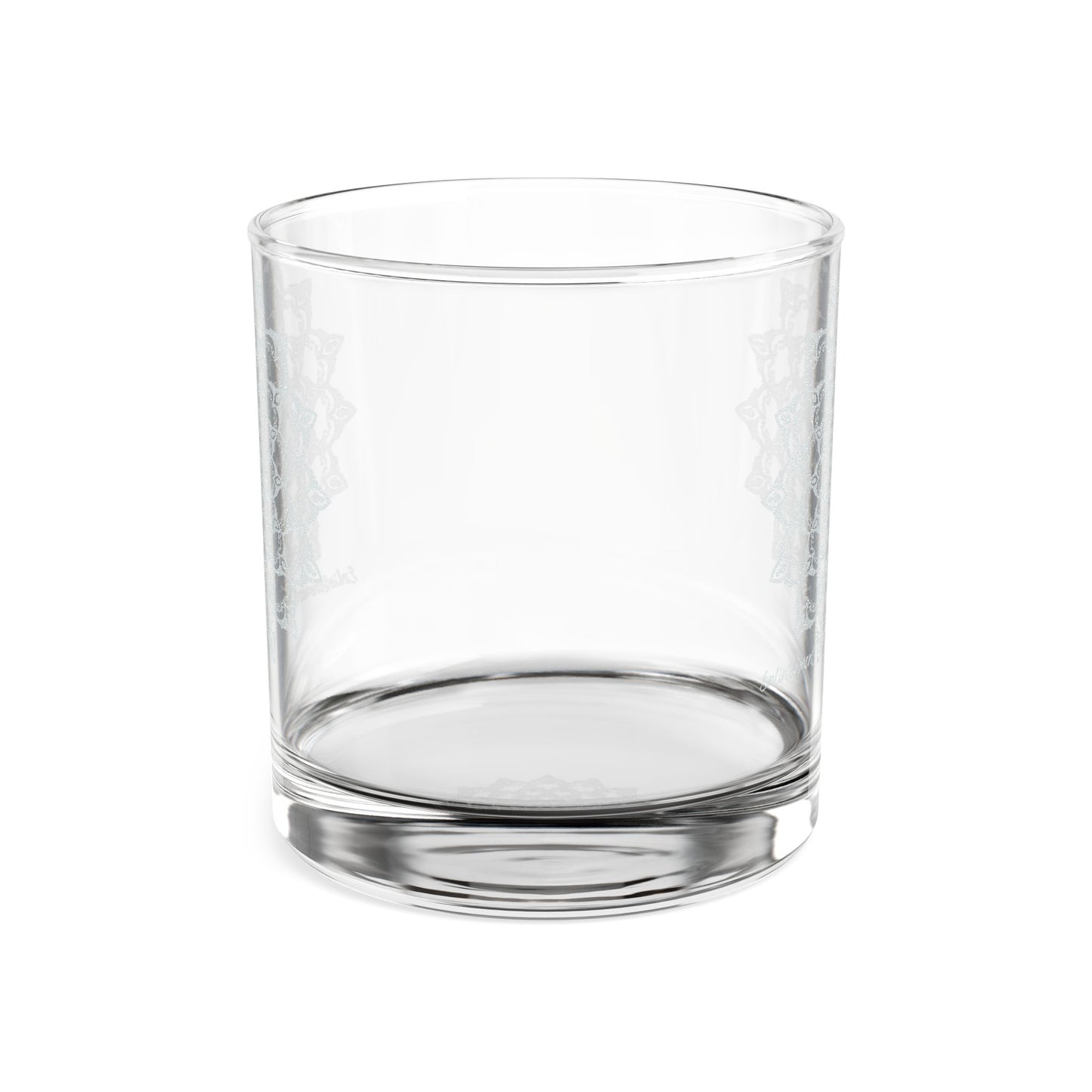 Mandala Geometric Pattern Whiskey Glass | Engraved Rocks Glass 10.5oz