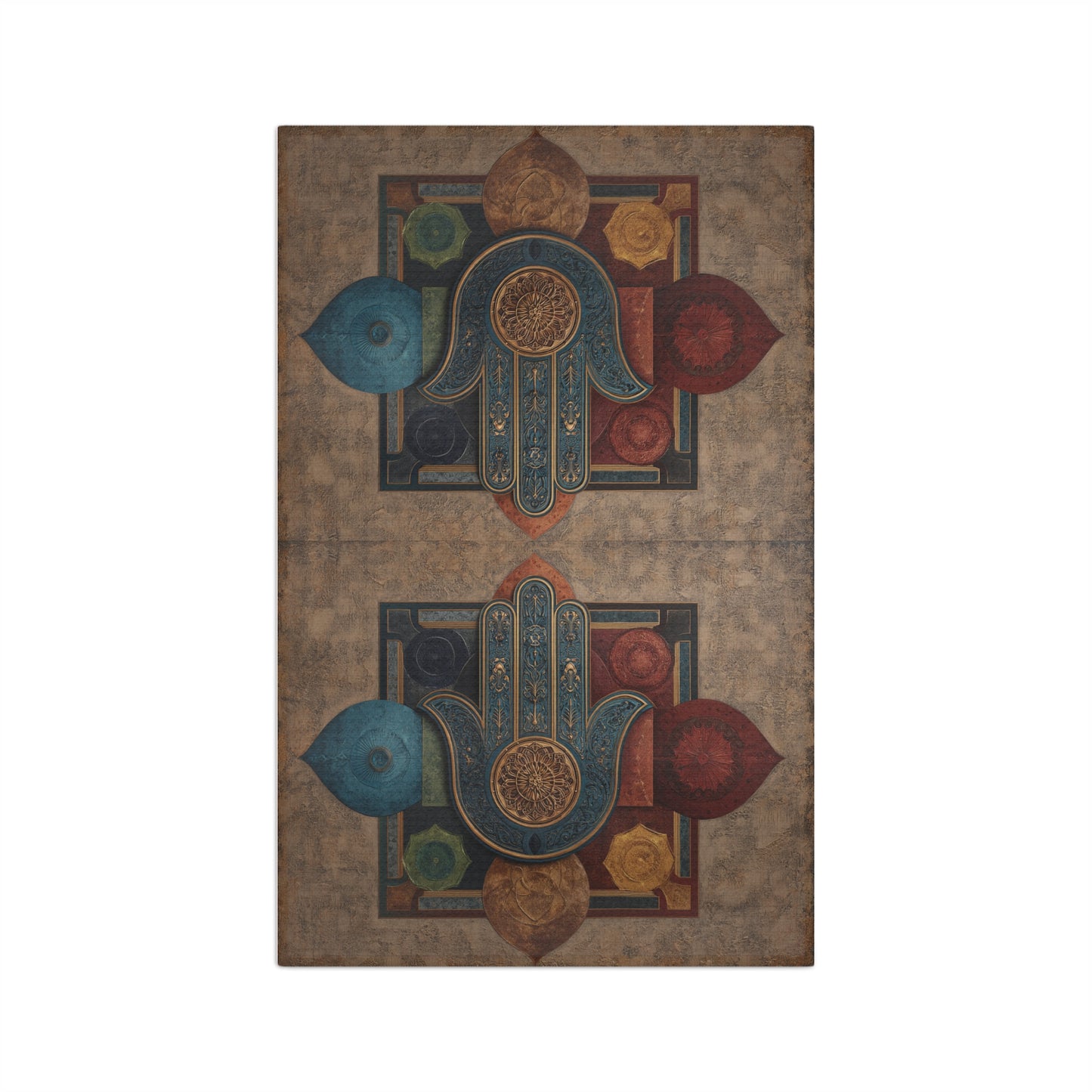 Hamsa Hand Hand Towel | Boho Spiritual Kitchen Towel, Protective Hand Design
