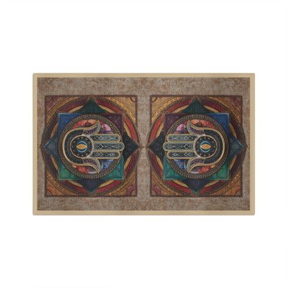 Hamsa Hand Mandala Microfiber Hand Towel | Boho Spiritual Kitchen Towel