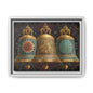 Decorative Golden Bells Matte Canvas Framed | Mandala Pattern Wall Art