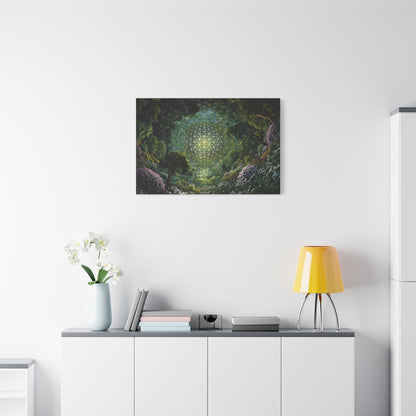 Flower of life Forest Scene Canvas