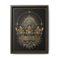 Ornate Crown Artwork Framed Canvas | Black Frame, Mandala Crown Print