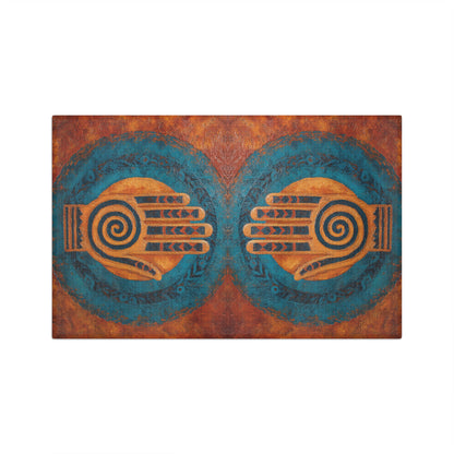 Hamsa Spiral Hand Microfiber Hand Towel | Boho Tribal Sunburst Design