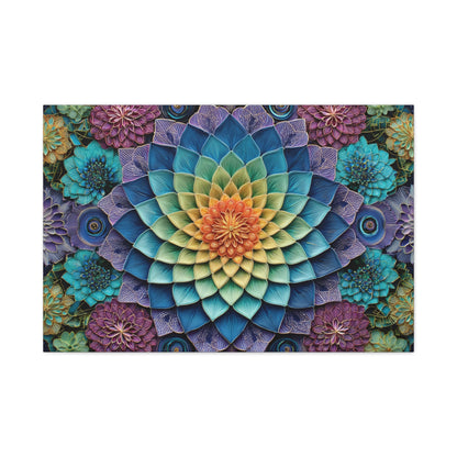 Starburst Mandala Flower Matte Canvas