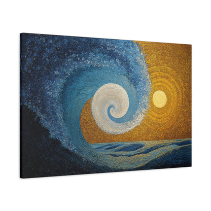 Moon Sun Wave Matte Canvas
