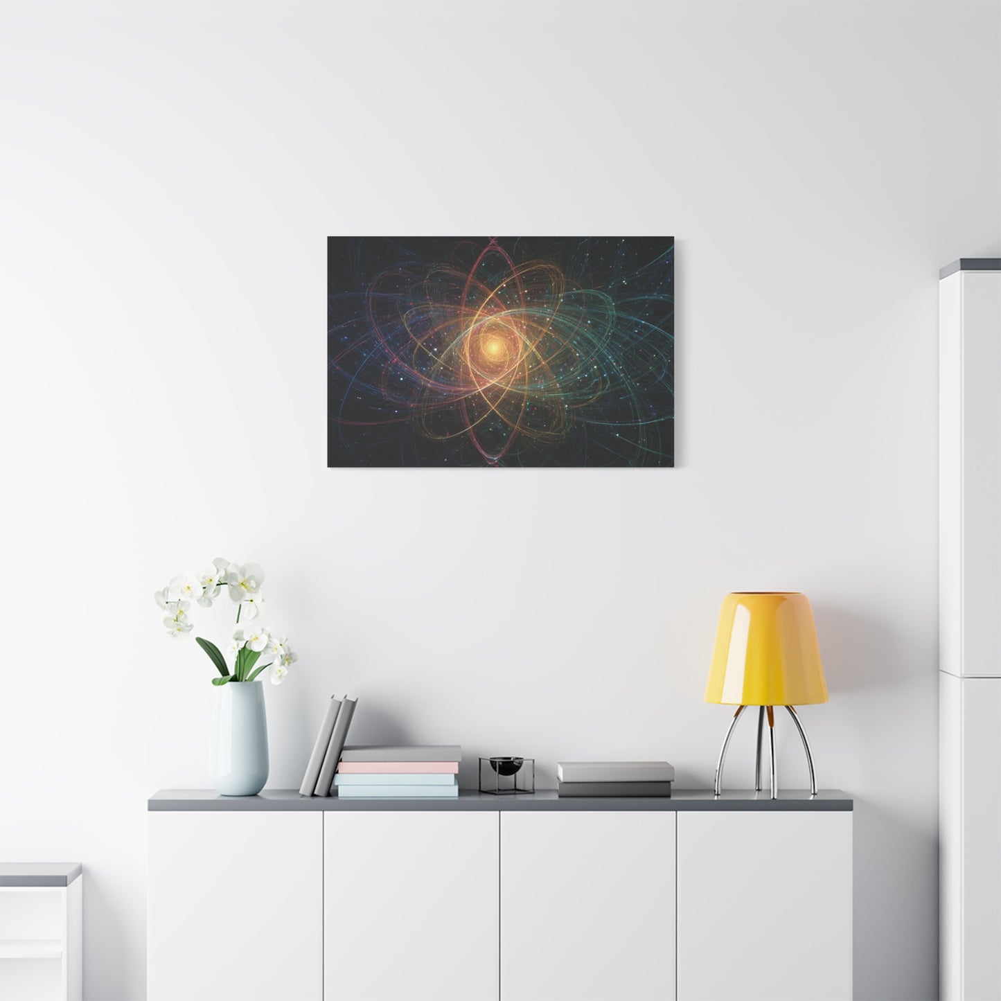 Cosmic Atom Fractal Matte Canvas