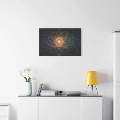 Cosmic Atom Fractal Matte Canvas