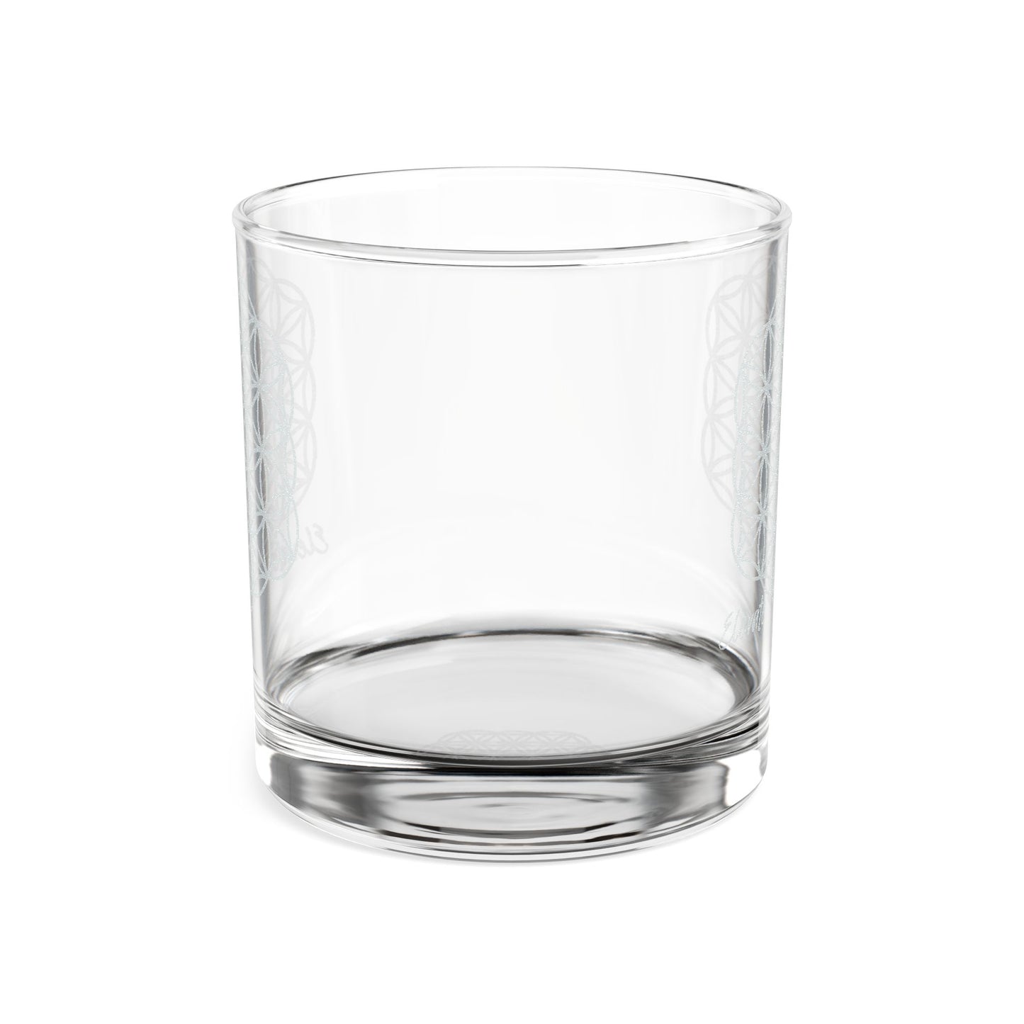 Flower of Life Etched Whiskey Glass | 10.5oz Engraved Rocks Glass