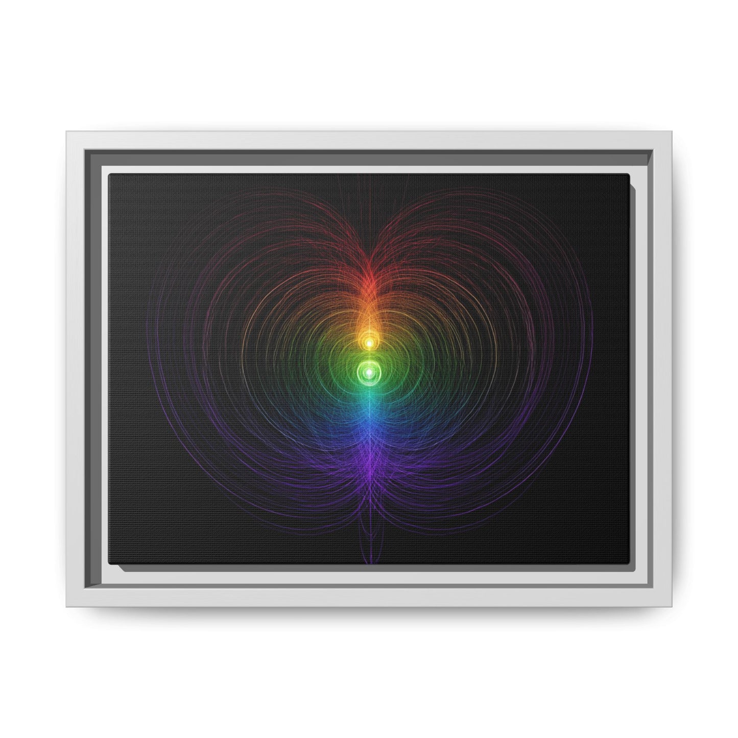 Radiant Torus Heart Framed Canvas | Black Frame