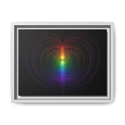 Radiant Torus Heart Framed Canvas | Black Frame