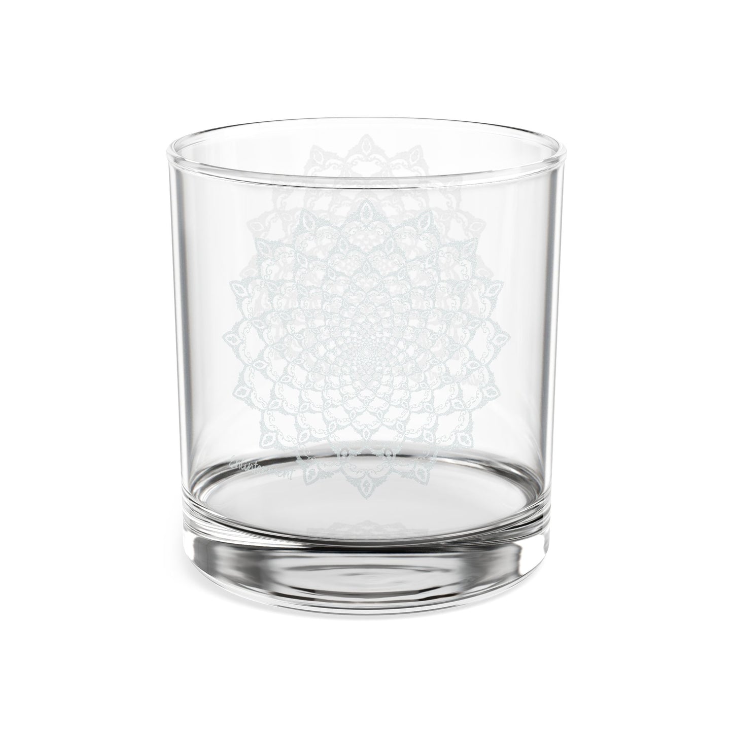 Mandala Geometric Pattern Whiskey Glass | Engraved Rocks Glass 10.5oz