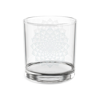 Mandala Geometric Pattern Whiskey Glass | Engraved Rocks Glass 10.5oz