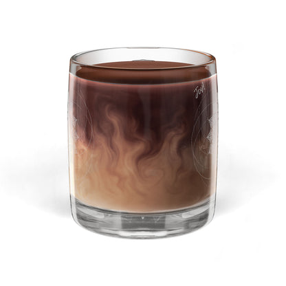 Geometric Mandala Engraved Glass Coffee Mug | 12.25oz