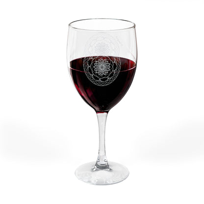Intricate Mandala Engraving Wine Glass