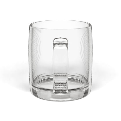 Flower of Life Engraved Glass Coffee Mug | 12oz