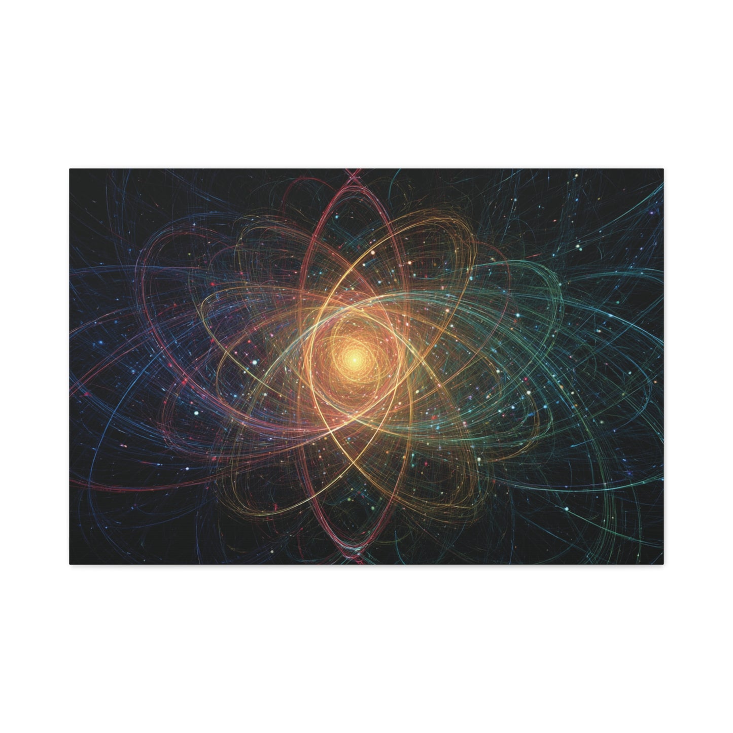 Cosmic Atom Fractal Matte Canvas