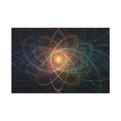 Cosmic Atom Fractal Matte Canvas