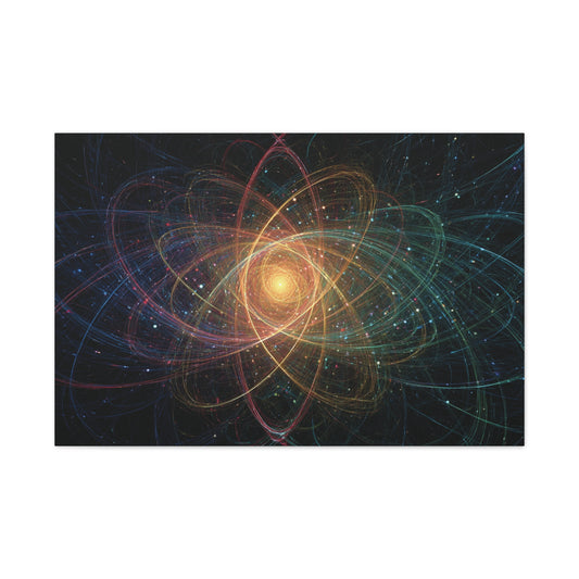 Cosmic Atom Fractal Matte Canvas