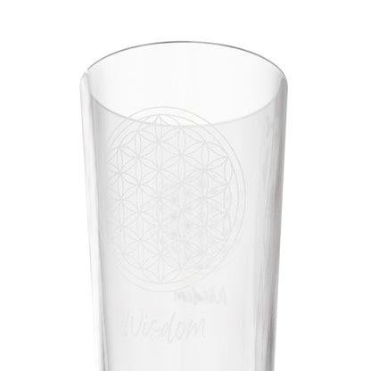 Flower of Life Wisdom Pint Glass | 16oz Engraved Mixing Glass