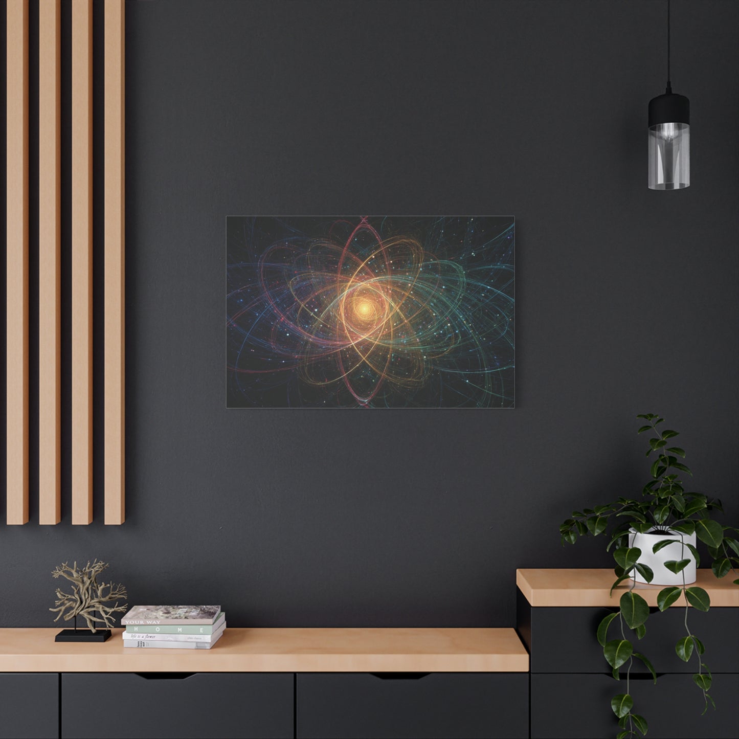 Cosmic Atom Fractal Matte Canvas