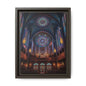 Stained Glass Cathedral Interior Matte Canvas Framed