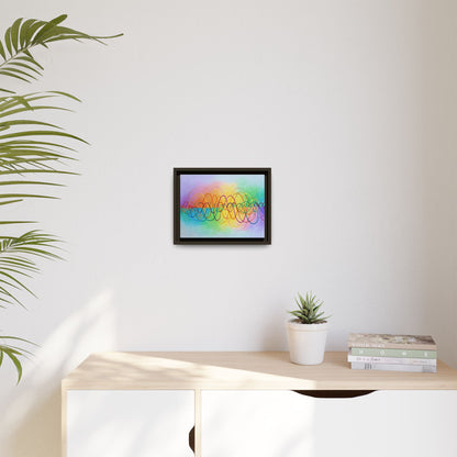 Colorful Soundwave Art Framed Canvas | Black Frame