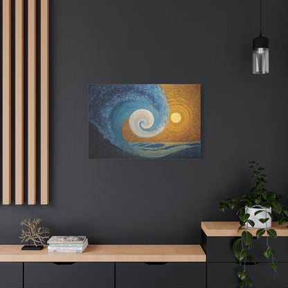 Moon Sun Wave Matte Canvas