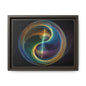Colorful Yin Yang Spiral Vortex Abstract Fractal Framed Canvas