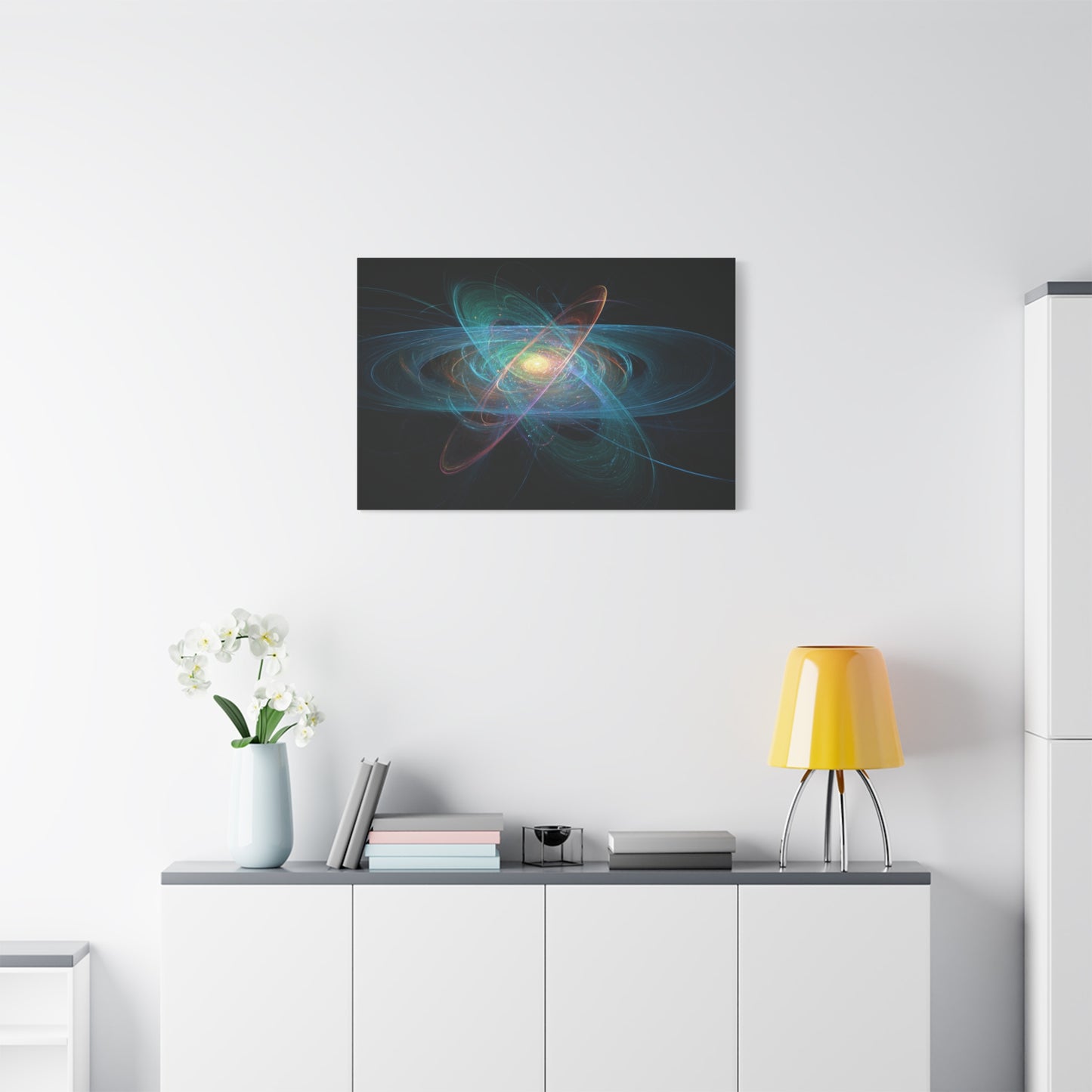 Abstract Cosmic Energy Swirl Canvas