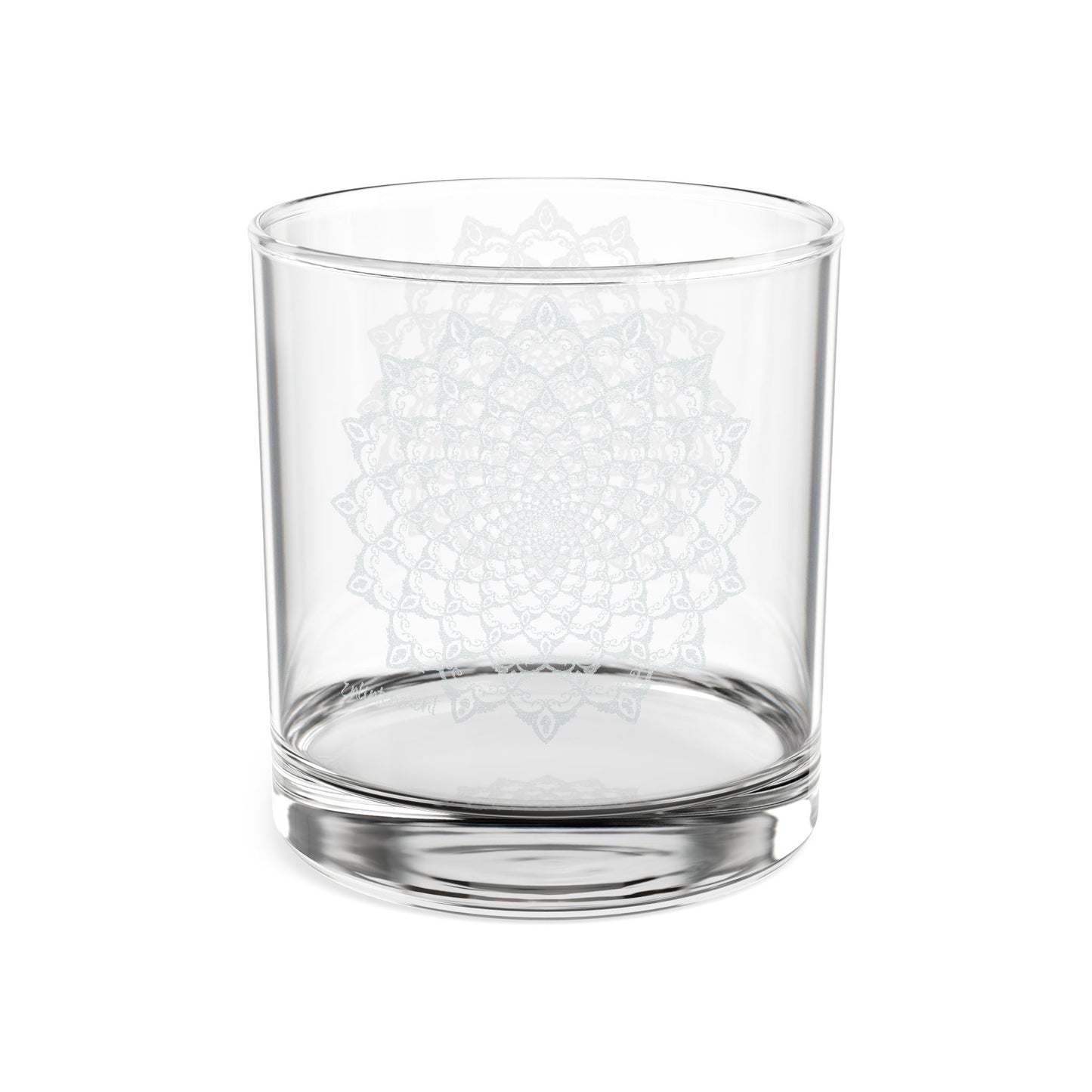Mandala Geometric Pattern Whiskey Glass | Engraved Rocks Glass 10.5oz