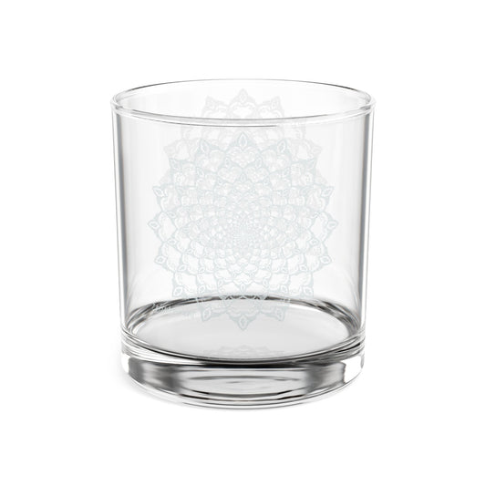 Mandala Geometric Pattern Whiskey Glass | Engraved Rocks Glass 10.5oz