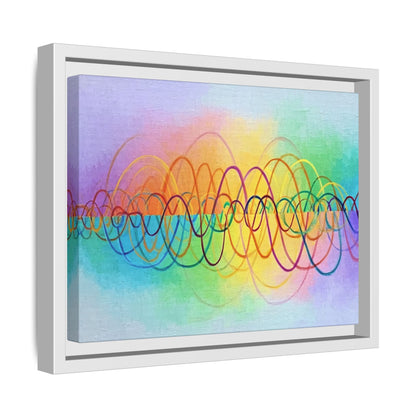 Colorful Soundwave Art Framed Canvas | Black Frame