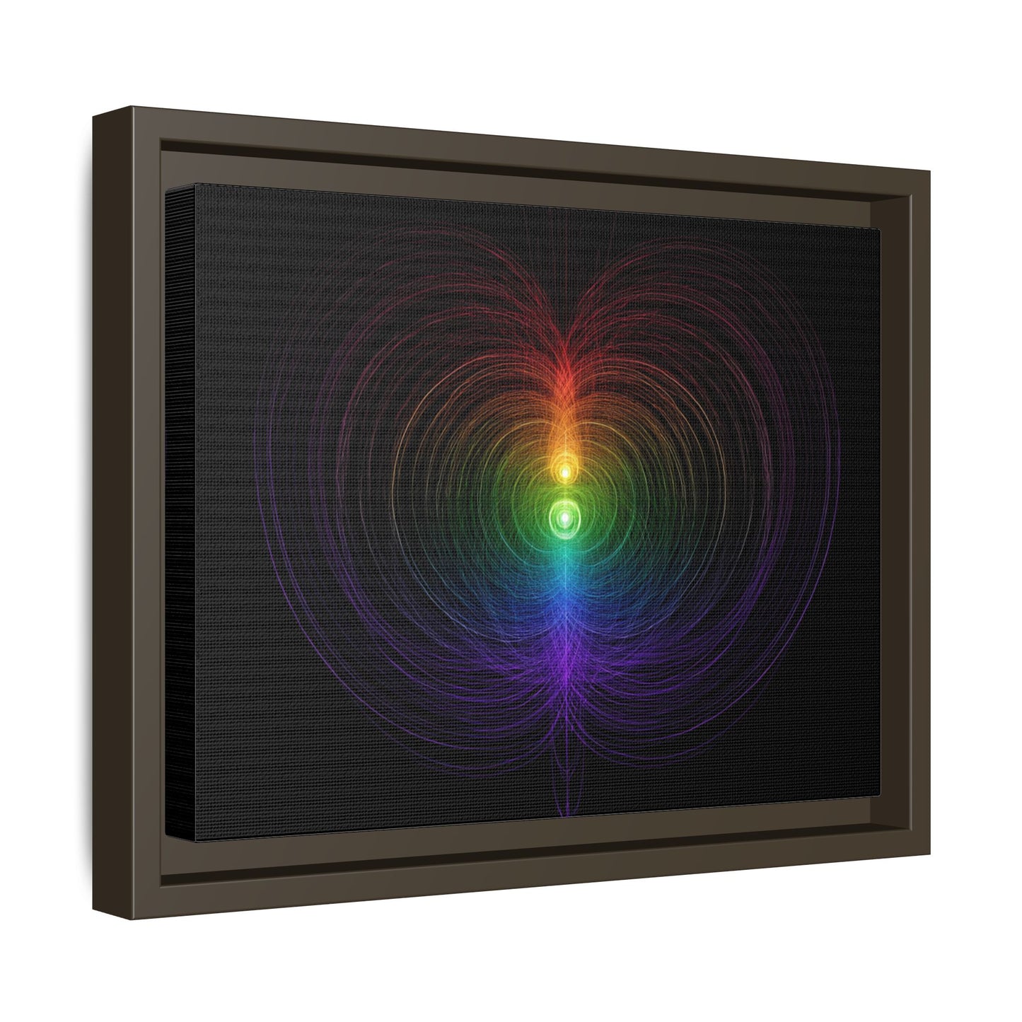 Radiant Torus Heart Framed Canvas | Black Frame