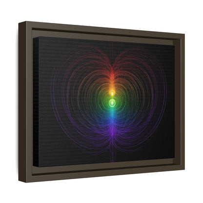 Radiant Torus Heart Framed Canvas | Black Frame