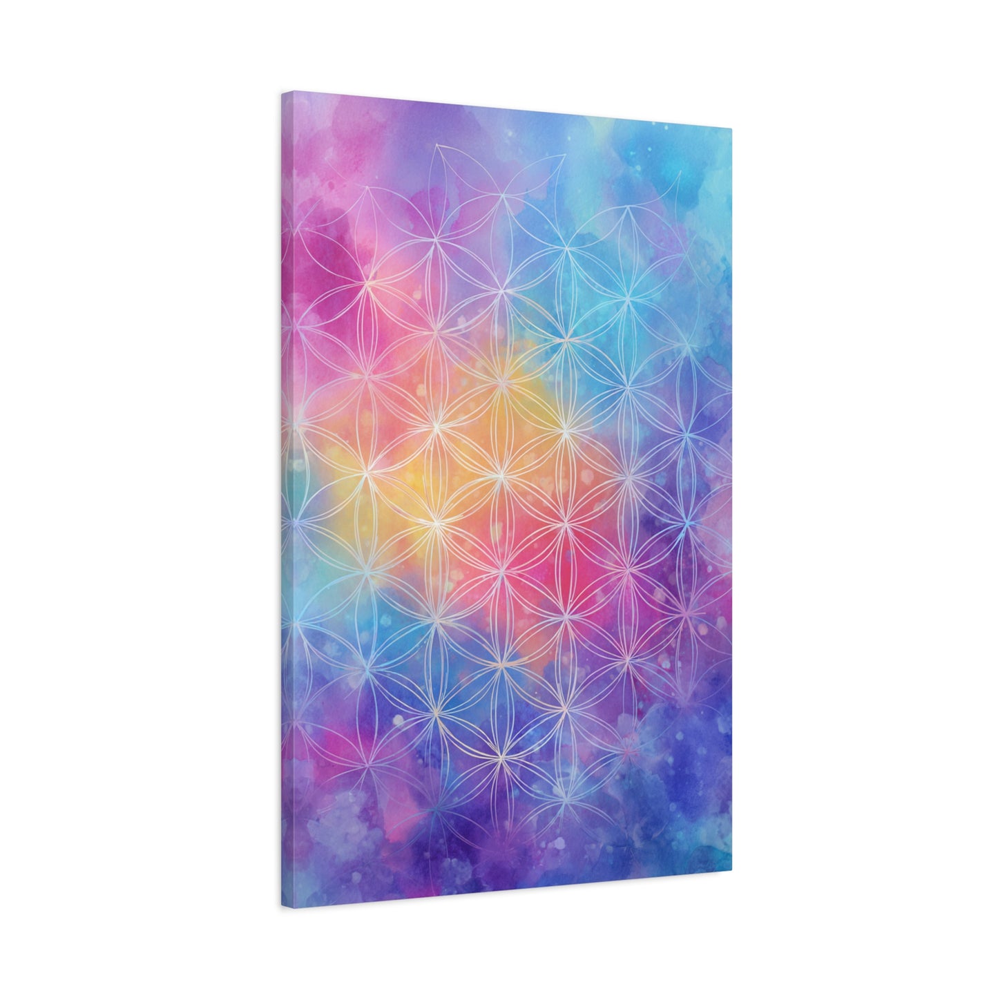 Flower of Life Pastel Canvas Wall Art — Stretched Matte 1.25"