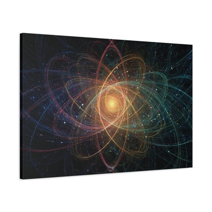 Cosmic Atom Fractal Matte Canvas