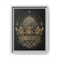 Ornate Crown Artwork Framed Canvas | Black Frame, Mandala Crown Print