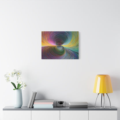 Abstract Color Vortex Matte Canvas Print — Stretched 1.25"