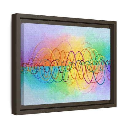 Colorful Soundwave Art Framed Canvas | Black Frame