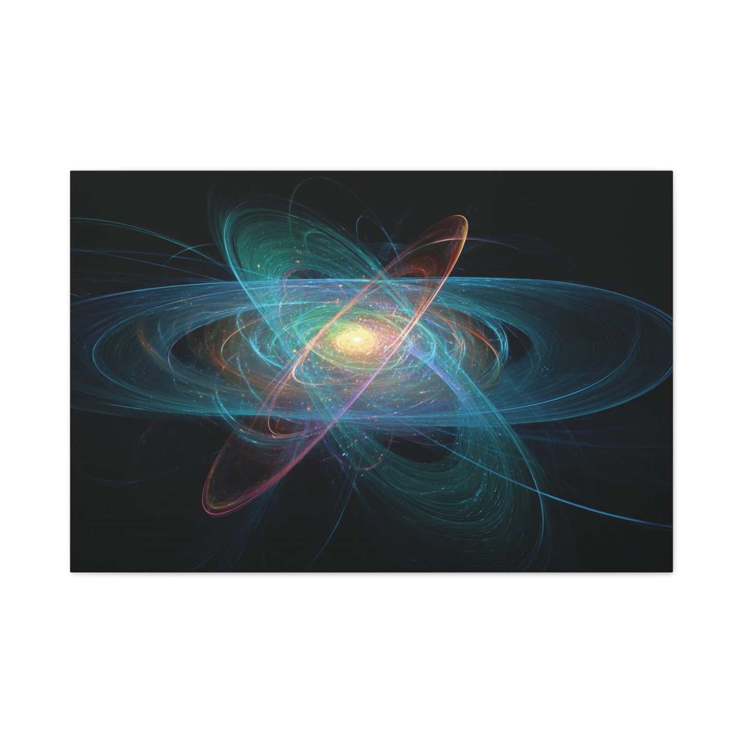 Abstract Cosmic Energy Swirl Canvas