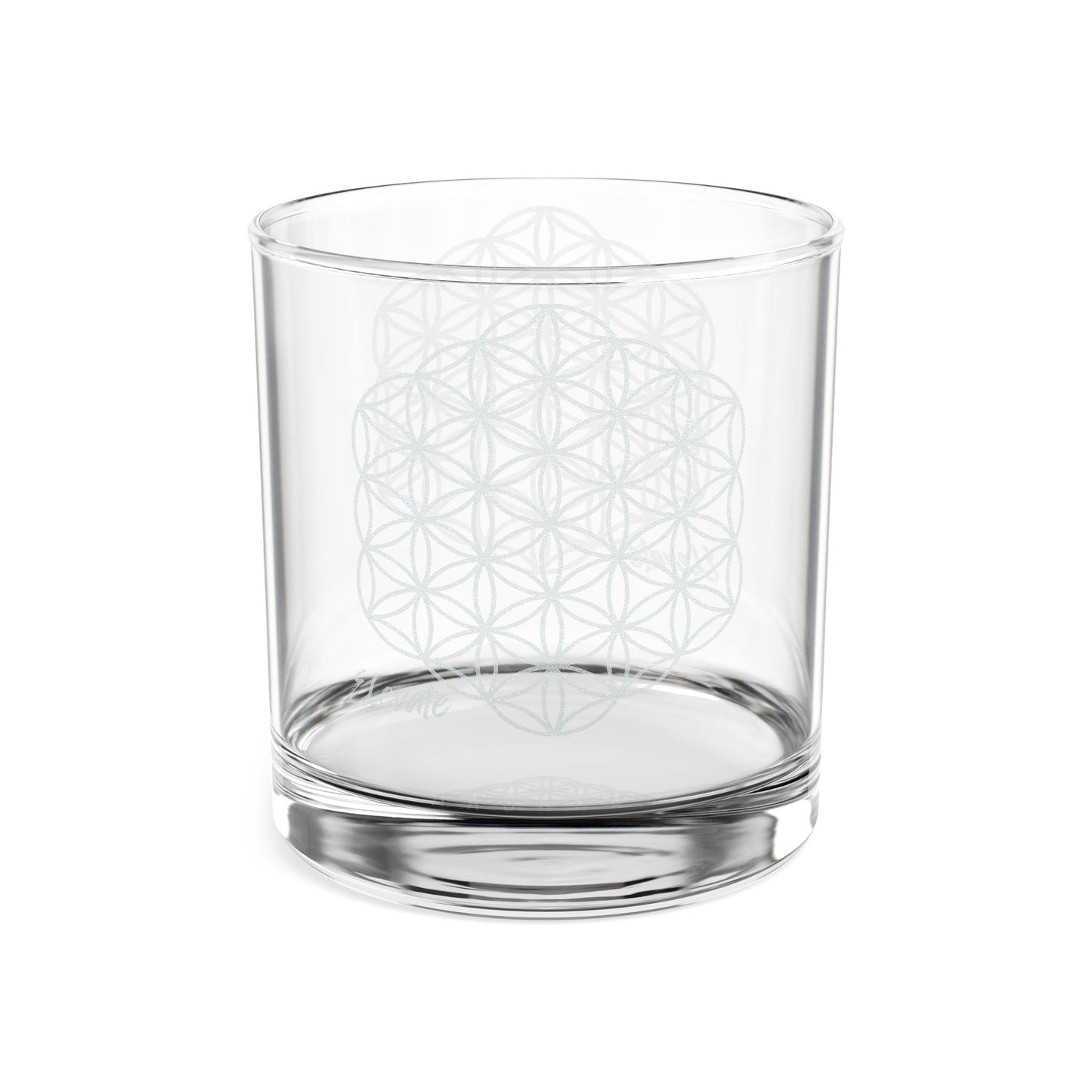 Flower of Life Etched Whiskey Glass | 10.5oz Engraved Rocks Glass