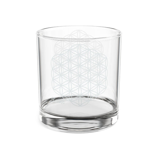 Flower of Life Etched Whiskey Glass | 10.5oz Engraved Rocks Glass