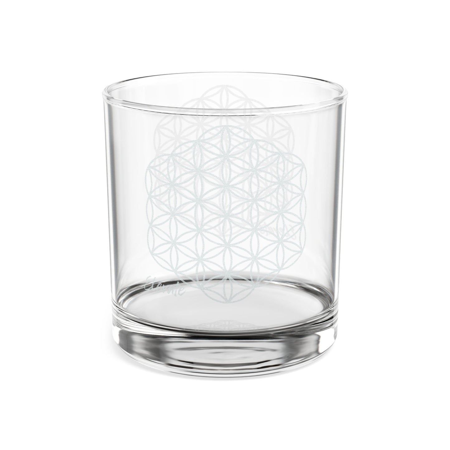 Flower of Life Etched Whiskey Glass | 10.5oz Engraved Rocks Glass
