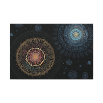 Celestial Mandala Art Matte Canvas