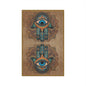 Hamsa Hand with Blue Eye Microfiber Hand Towel | Boho Mediterranean Kitchen