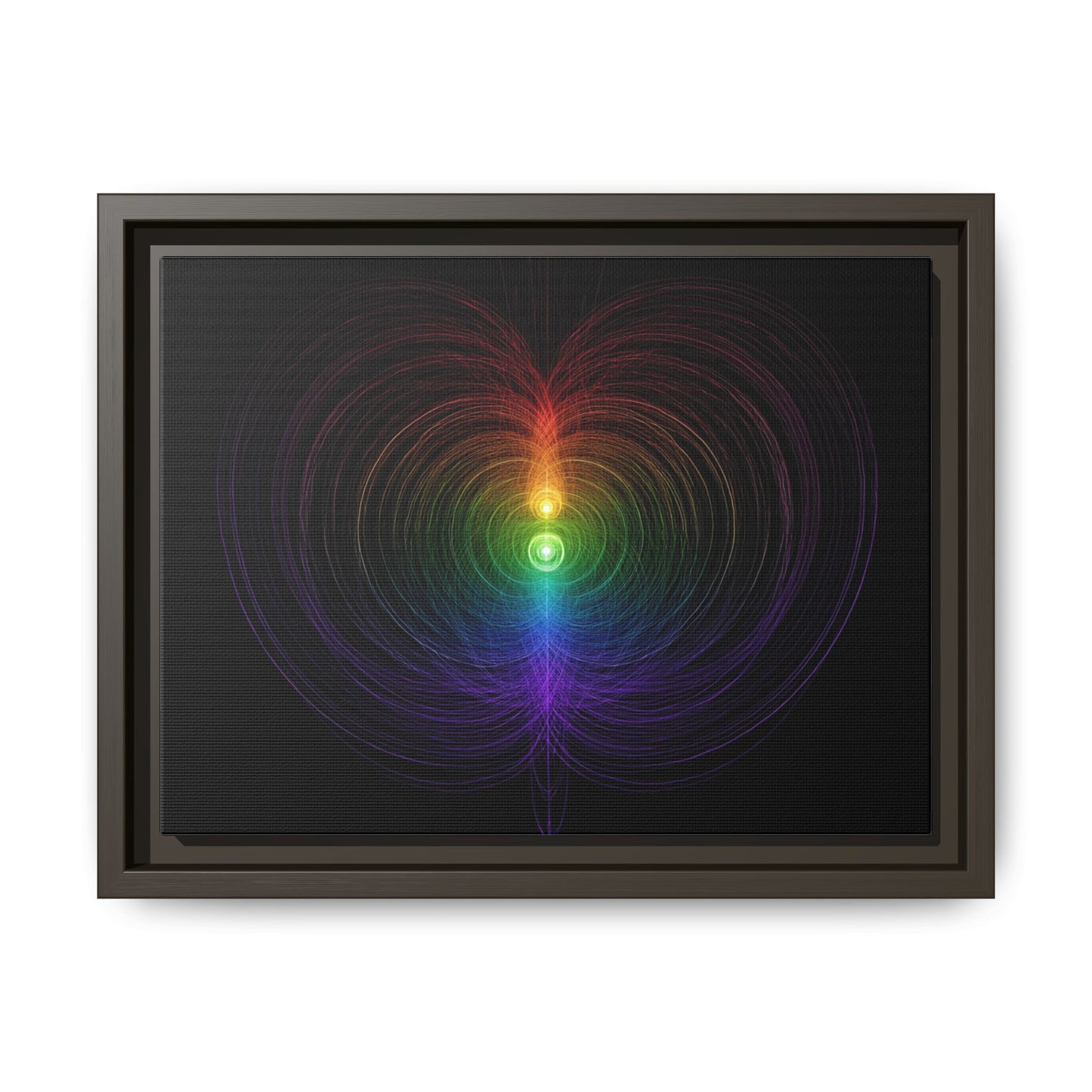 Radiant Torus Heart Framed Canvas | Black Frame